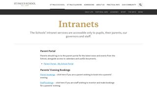 Intranets - St Paul's School