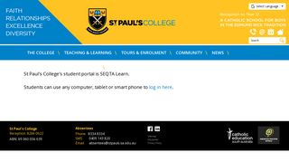 Student Portal - St Pauls College