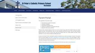 Parent Portal - St Peter's Catholic School Rochedale