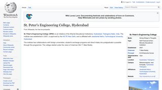 St. Peter's Engineering College, Hyderabad - Wikipedia