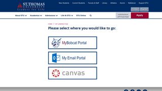 St. Thomas University - OIT Landing Page