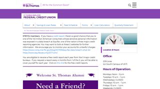 St. Thomas Employee Federal Credit Union – University of St. Thomas ...