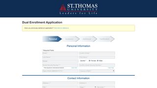 St. Thomas University > Admissions > Apply > Dual Enrollment