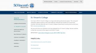 St. Vincent's College | St.Vincent's Medical Center