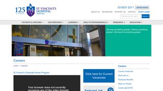 Careers - St Vincent's Hospital Melbourne