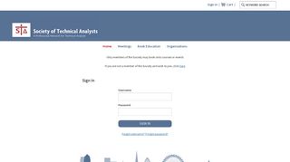 Login - Society of Technical Analysts