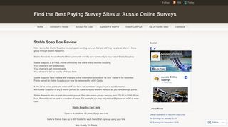 Stable Soap Box Review | Find the Best Paying Survey Sites at Aussie ...