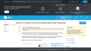 How can I change my Stack Exchange login email? - Meta Stack Exchange