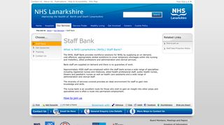 Staff Bank - NHS Lanarkshire