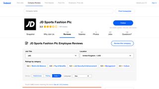 JD Sports Fashion Plc Employee Reviews - Indeed