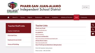 Teacher/Staff Links / Teacher & Staff Links - Pharr-San Juan-Alamo ...