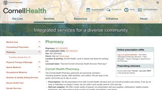 Pharmacy | Cornell Health - Cornell University