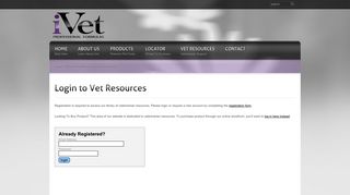 Login to Vet Resources | iVet Professional Formula Pet Foods