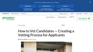 How to Vet Candidates — Creating a Vetting Process for Applicants ...