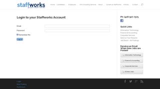 Login to your Staffworks Account - Staffworks | Staffworks