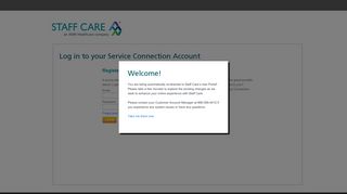 The Service Connection - Login - Staff Care
