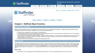 Web User Manual - Staffinder Professional Electronic In/Out Board ...