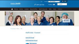 Staff Links - Content - Eastern Health