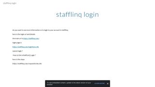 stafflinq login - Google Sites