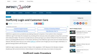 StaffLinQ Login and Customer Care - Infinity On Loop