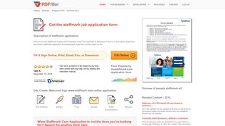 Staffmark Job Application - Fill Online, Printable, Fillable, Blank ...