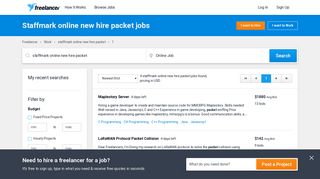 Staffmark online new hire packet Jobs, Employment | Freelancer