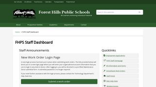 FHPS Staff Dashboard | Forest Hills Public Schools