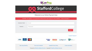Stafford College - Stafford College - Home Page - WisePay Software