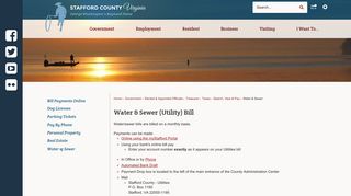 Water & Sewer (Utility) Bill | Stafford County, VA - Official Website