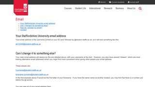 Email - Staffordshire University