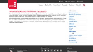 What is Blackboard and how do I access it? - Staffordshire University