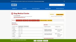 Overview - Stag Medical Centre - NHS