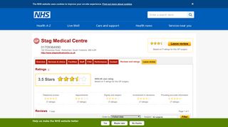 Reviews and ratings - Stag Medical Centre - NHS