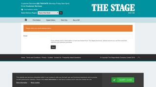 Login or Register - The Stage newspaper subscriptions
