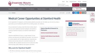 Medical Career Opportunities - Stamford Health - Stamford Hospital