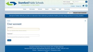 User account | Stamford Public Schools