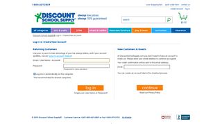 Log In - Discount School Supply