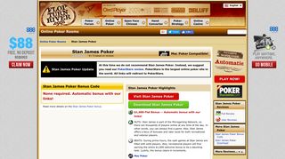 Stan James Poker Review for $1,000 Bonus & Download