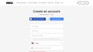 Create Account | KeKu