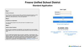 Standard Application Login - Fresno Unified School District