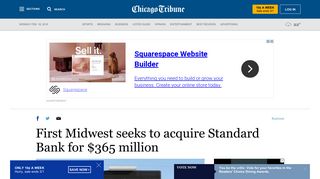 First Midwest seeks to acquire Standard Bank for $365 million ...