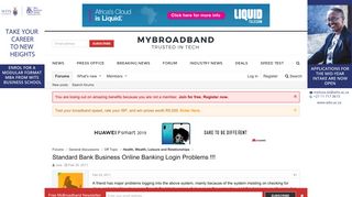 Standard Bank Business Online Banking Login Problems !!! | MyBroadband
