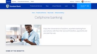 Manage your money with cellphone banking | Standard Bank