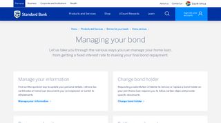 Managing your bond | Standard Bank