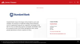 Standard Bank | Jersey Finance Members | Jersey Finance