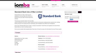 IOMBA - Standard Bank Isle of Man Limited
