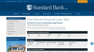 One-Minute Personal Loan Test « Standard Bank