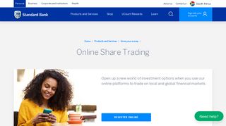 Trade JSE shares on our online trading platform | Standard Bank
