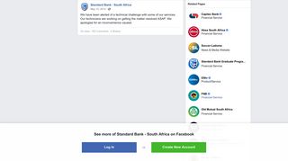 We have been alerted of a technical... - Standard Bank - South Africa ...