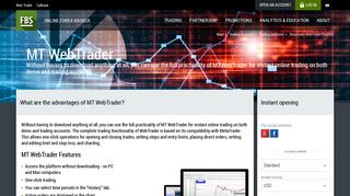 Metatrader WebTrader Platform - FBS